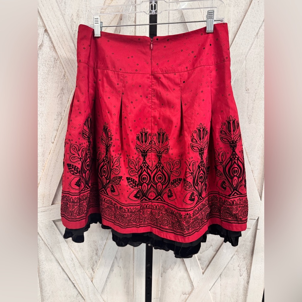 Apt. 9 Red A-Line Midi Skirt for Night Out - Picture 4 of 5